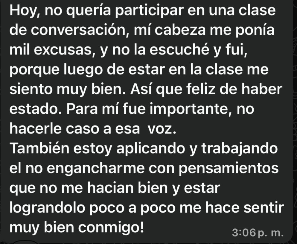 No le hice caso a la voz que me frenaba.