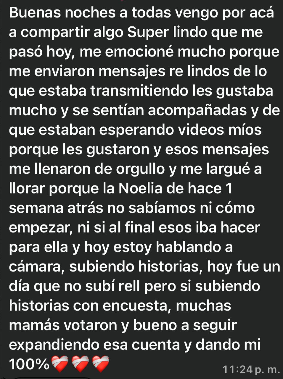 Hablé a cámara y subí historias sostenidas.